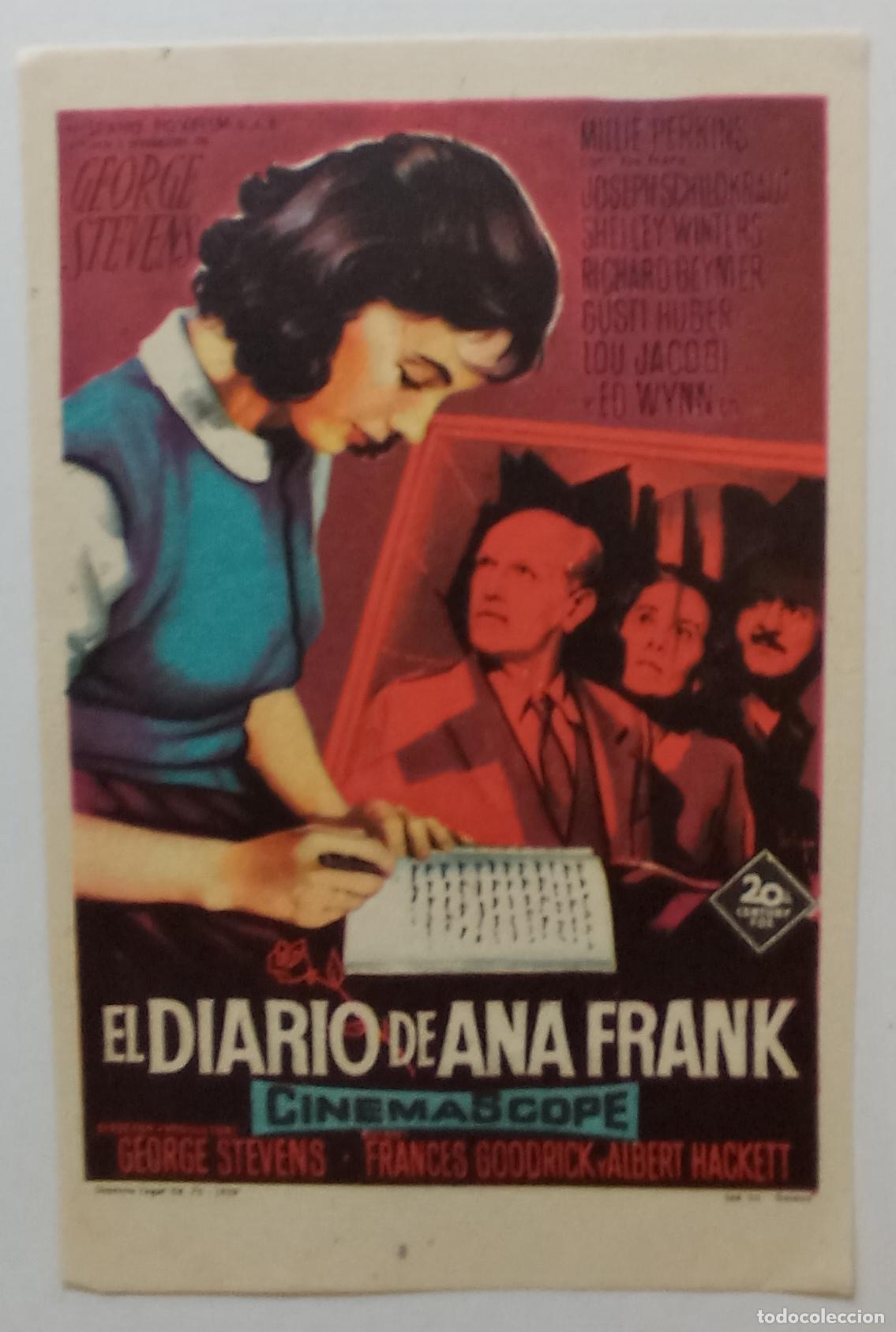 Cine: PROGRAMA DE CINE. GEORGE STEVENS. EL DIARIO DE ANA FRANK. SOLIG&Oacute;. - Foto 1