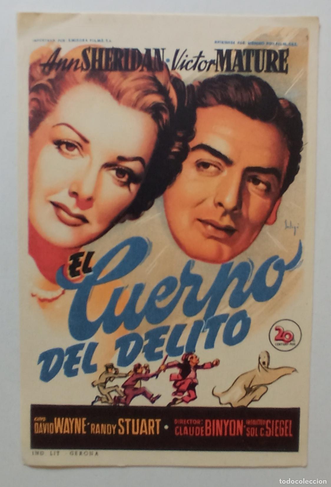 Cine: PROGRAMA DE CINE. ANN SHERIDAN. VICTOR MATURE. EL CUERPO DEL DELITO. SOLIG&Oacute;.