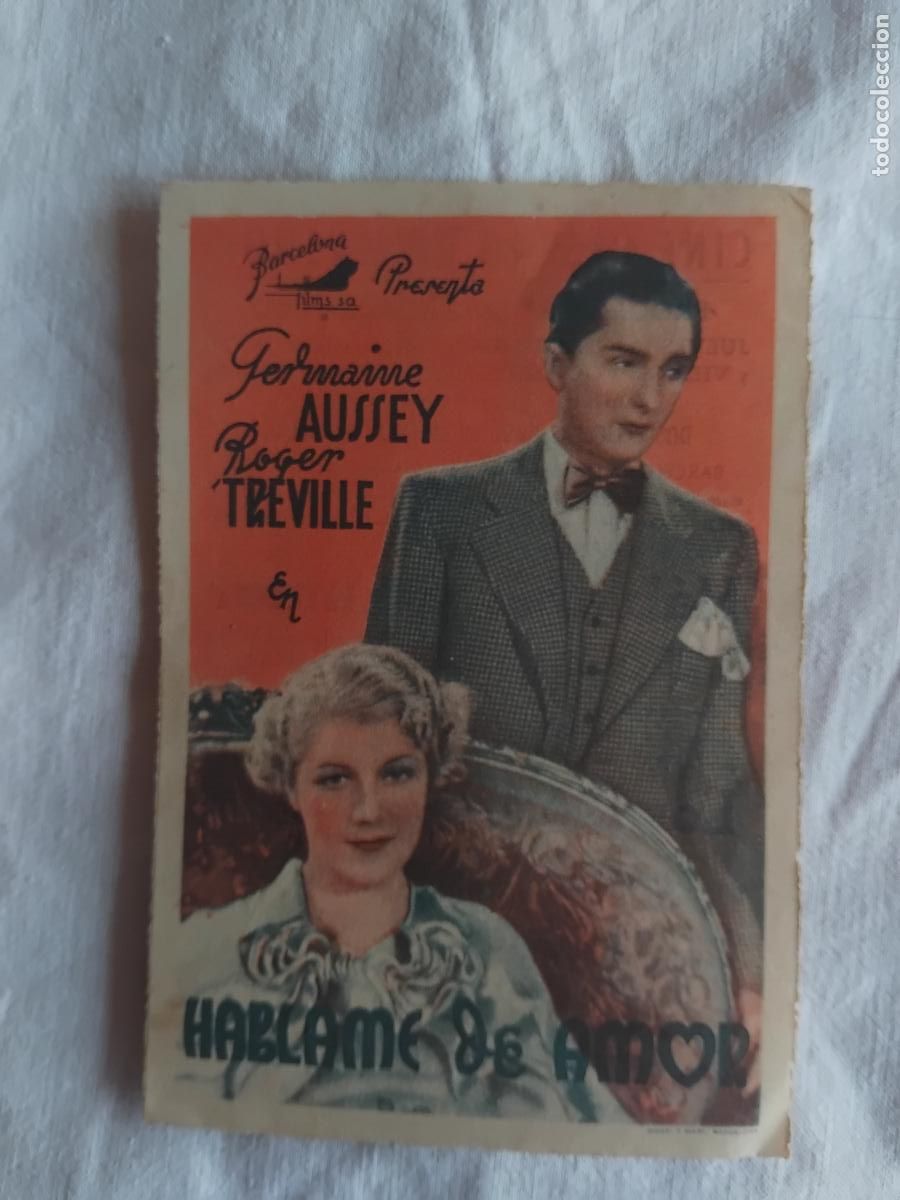 Cine: PROGRAMA DE CINE HABLAME DE AMOR. CINE CASINO DE MASNOU 1943.