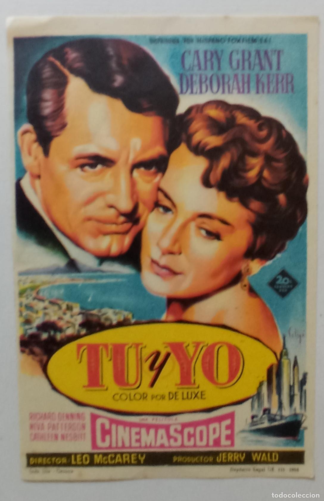 Cine: PROGRAMA DE CINE. CARY GRANT. DEBORAH KERR. TU Y YO. SOLIG&Oacute;.