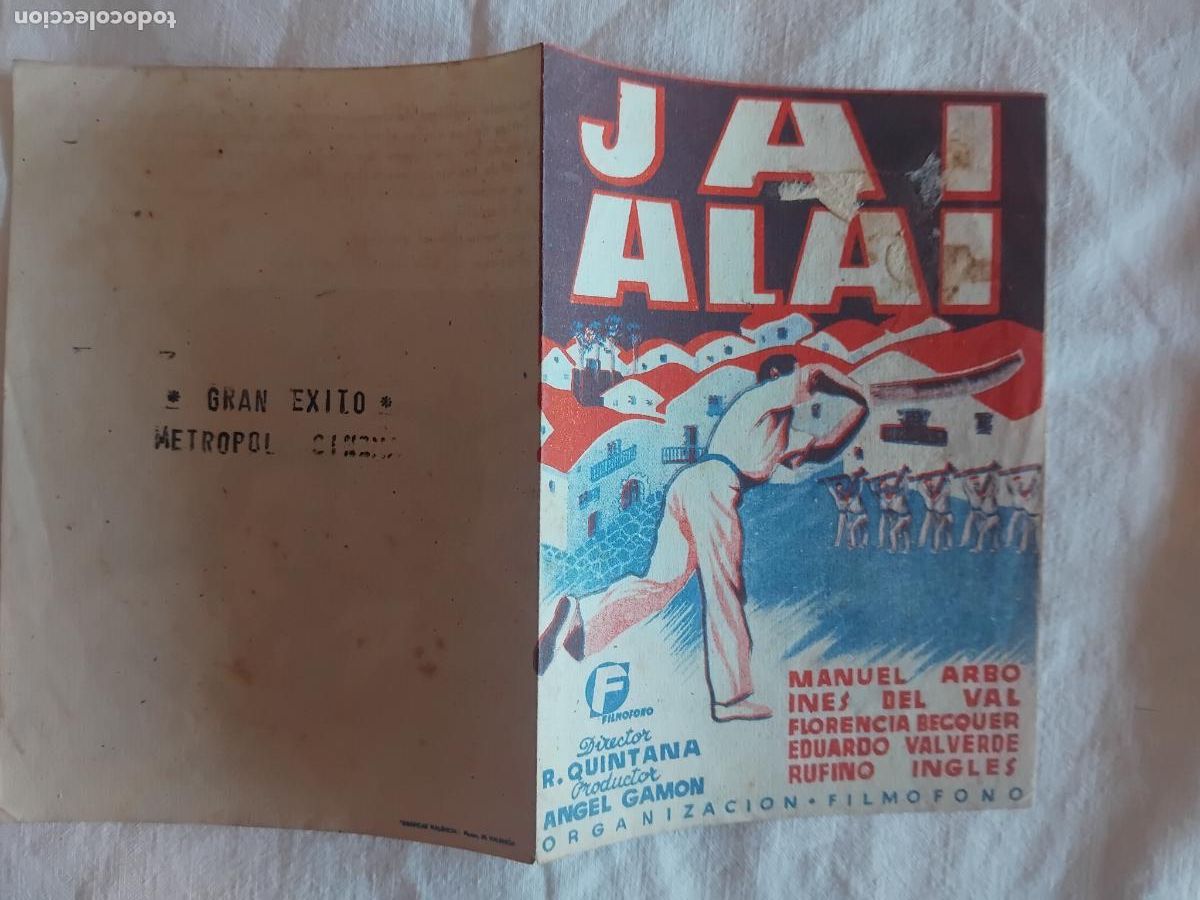 Cine: PROGRAMA DE CINE DOBLE JAI ALAI. GRAN EXITO METROPOL CINEMA.