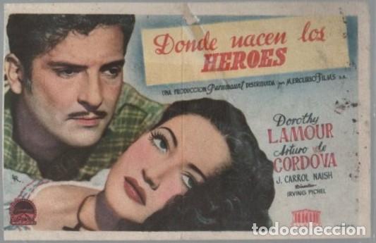 Cine: PROGRAMA DE CINE: DONDE NACEN LOS HEROES PC-11485 - Foto 1
