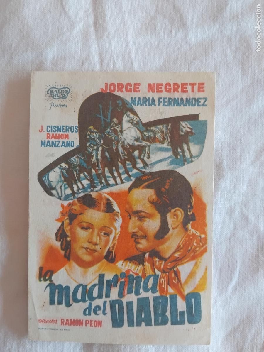 Cine: PROGRAMA DE CINE LA MADRINA DEL DIABLO. JORGE NEGRETE. TEATRO MAIQUEZ.