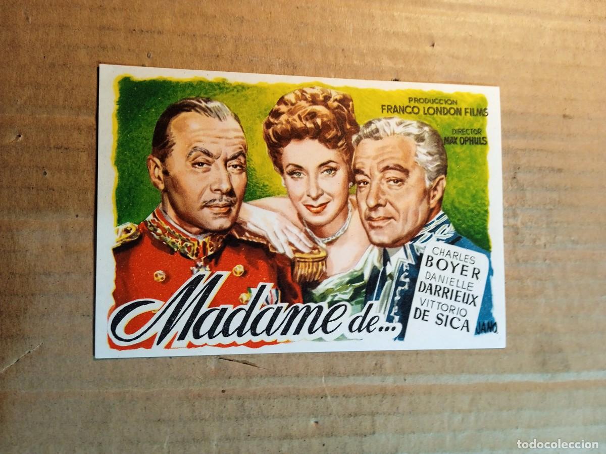 Cine: FOLLETO DE MANO SIN PUBLCIDAD MADAME DE...