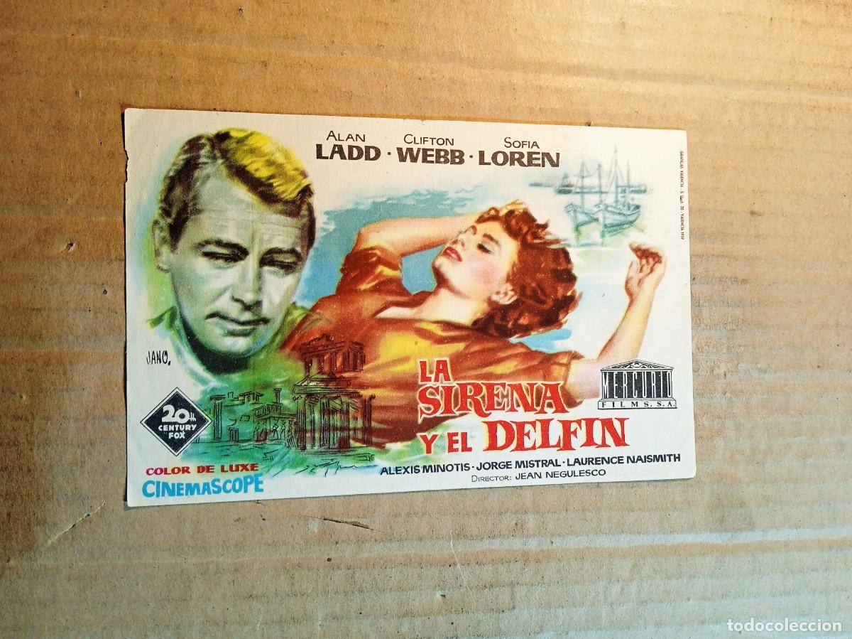 Cine: FOLLETO DE MANO SIN PUBLCIDAD LA SIRENA Y EL DELFIN