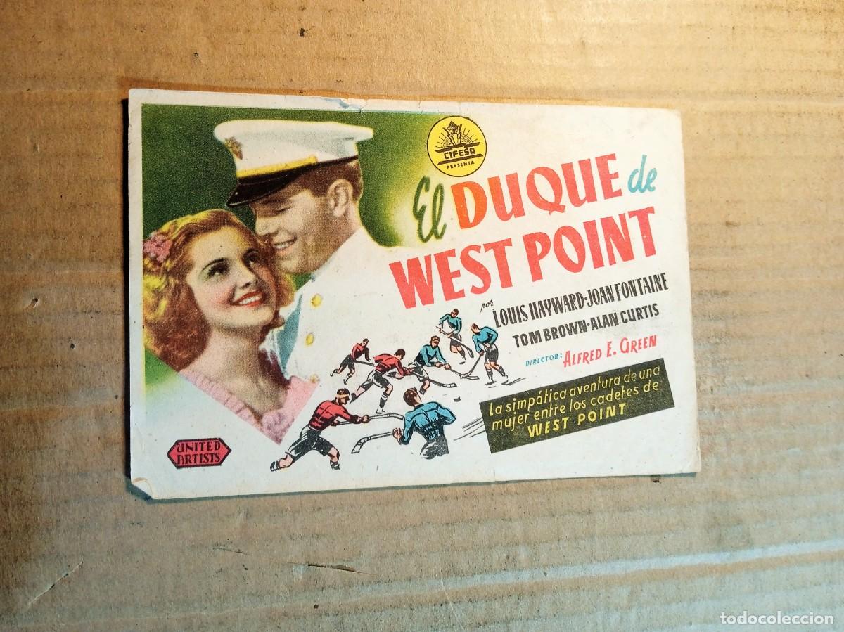 Cinema: FOLLETO DE MANO SIN PUBLICIDAD EL DUQUE DE WEST POINT