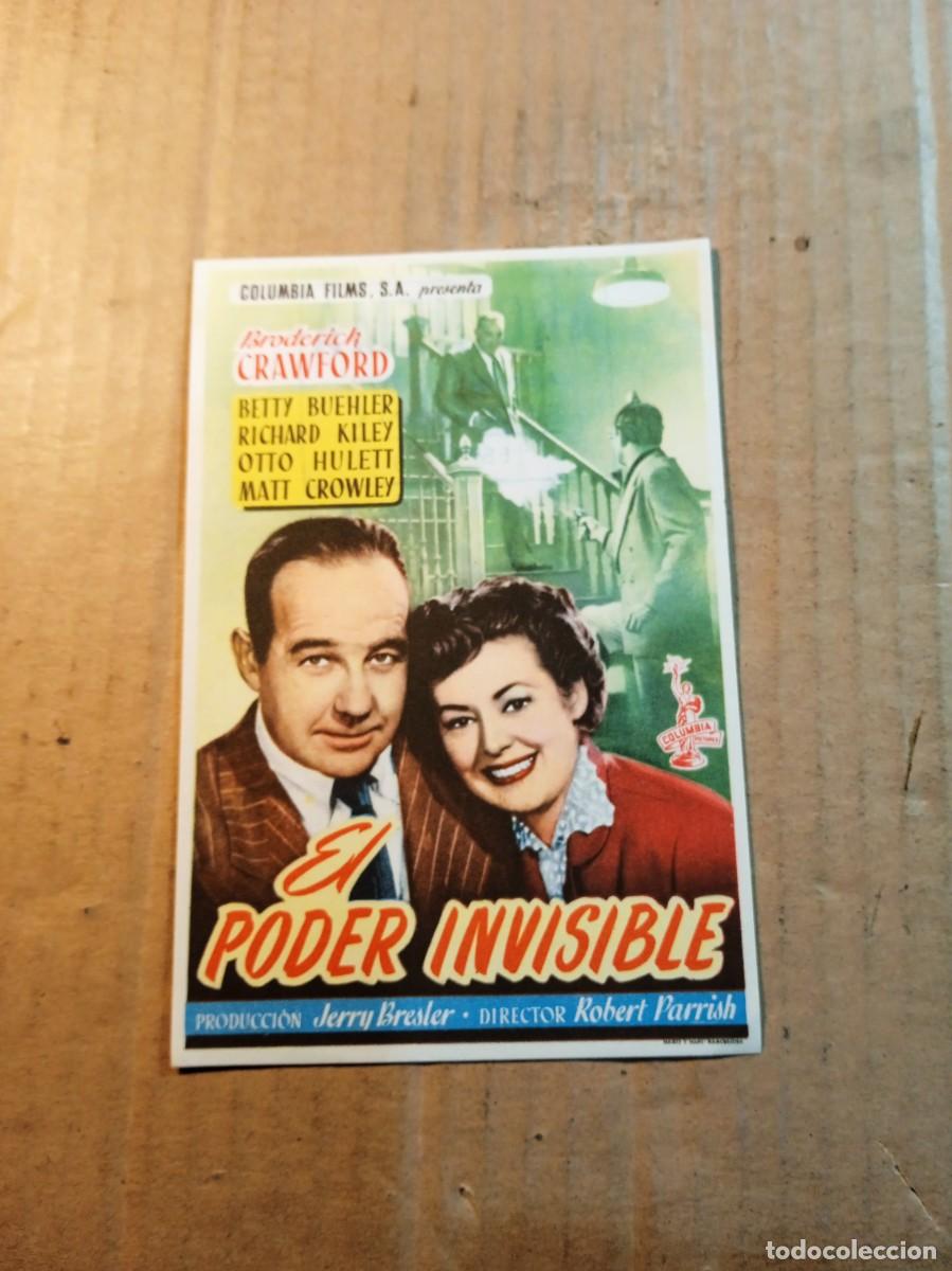 Cine: FOLLETO DE MANO SIN PUBLICIDAD EL PODER INVISIBLE - Foto 1
