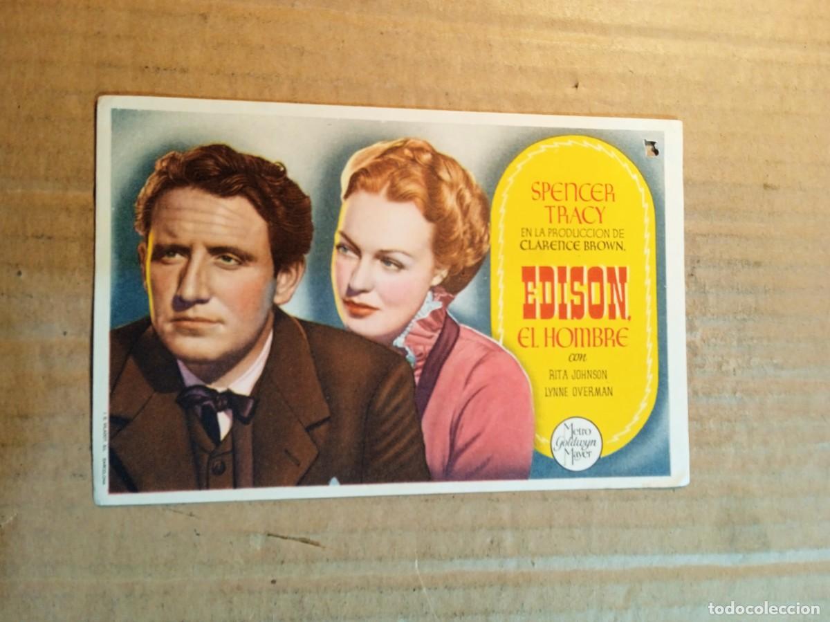 Cinema: FOLLETO DE MANO SIN PUBLICIDAD EDISON EL HOMBRE