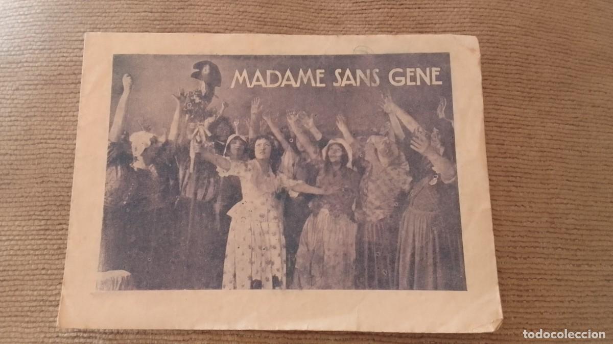 Cine: PROGRAMA DE CINE. MADAME SANS GENE. GLORIA SWANSON. 1926. SALA EDISON. DE MANO.