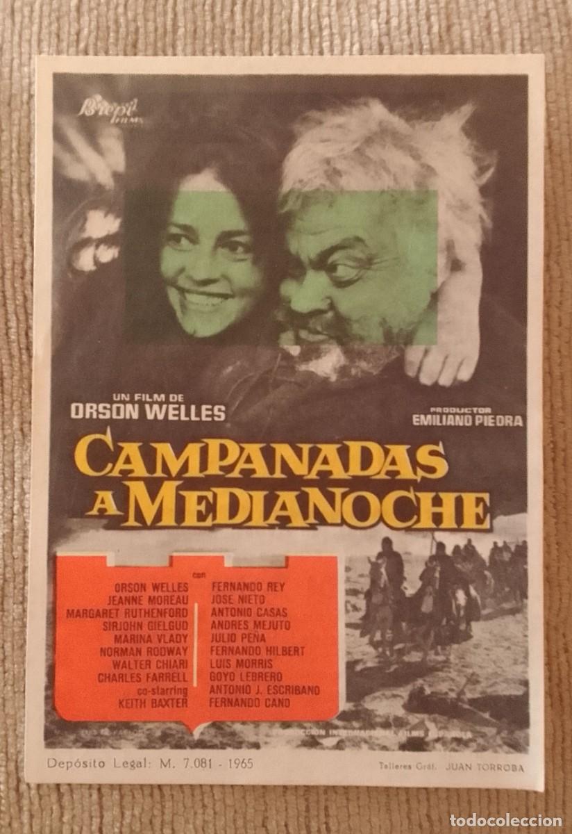 Cine: PROGRAMA DE CINE. CAMPANADAS A MEDIANOCHE. ORSON WELLES. JUNCARIA. DE MANO.