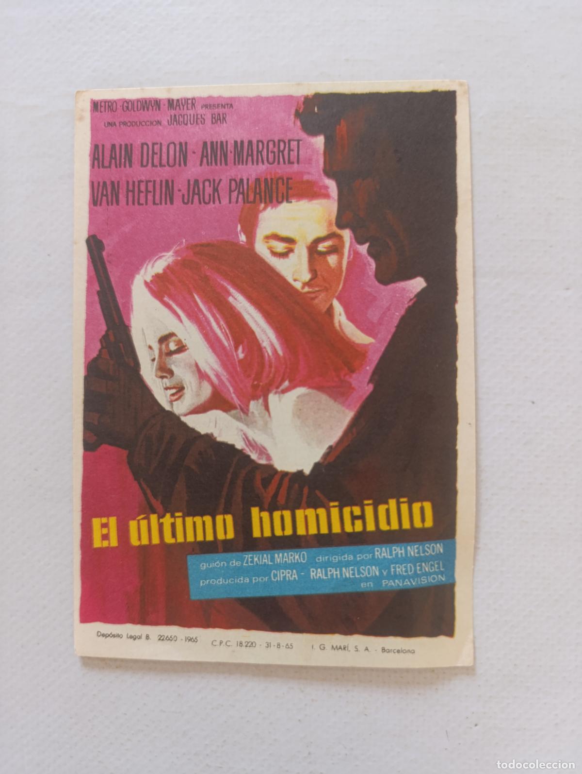 Cine: FOLLETO DE MANO - EL ULTIMO HOMICIDIO - ALAIN DELON - SIN PUBLICIDAD (148H)
