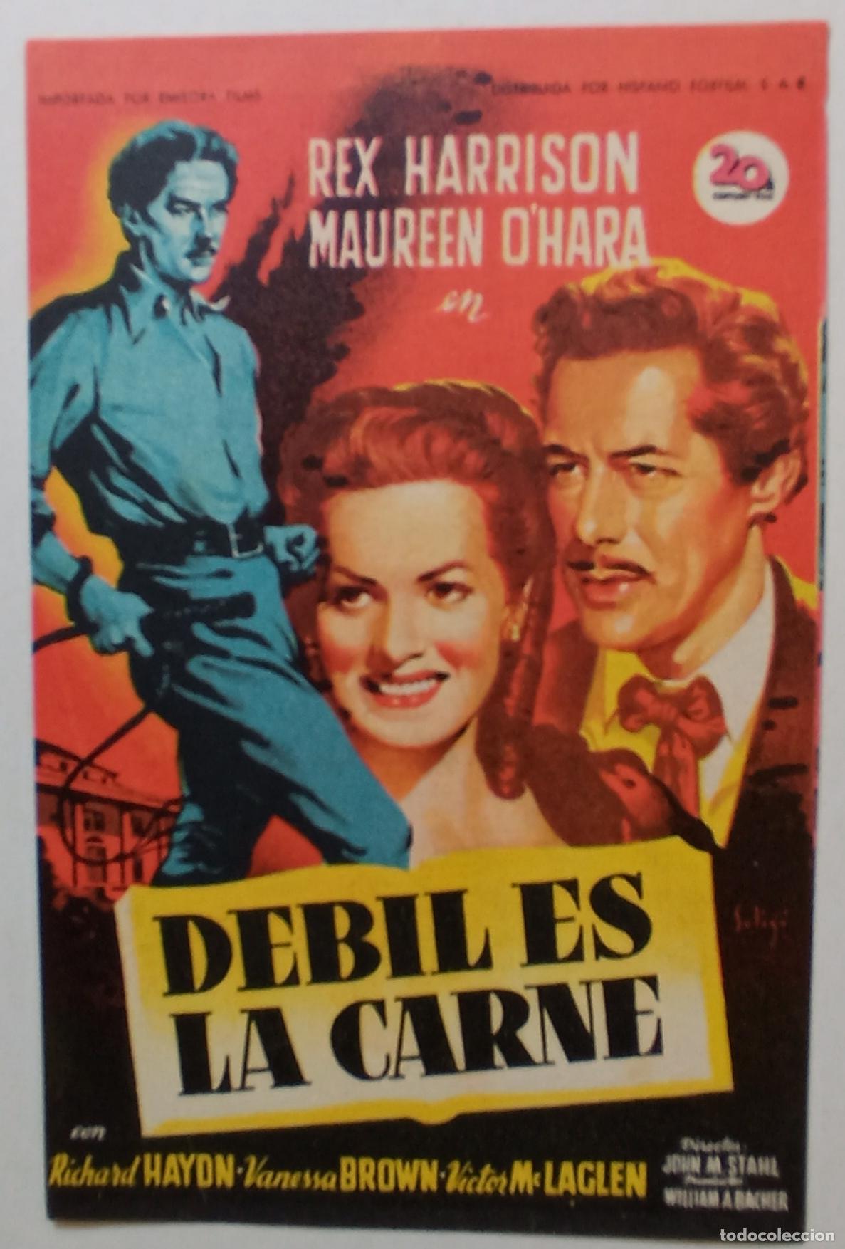 Cine: PROGRAMA DE CINE. REX HARRISON. D&Eacute;BIL ES LA CARNE. SOLIG&Oacute;.