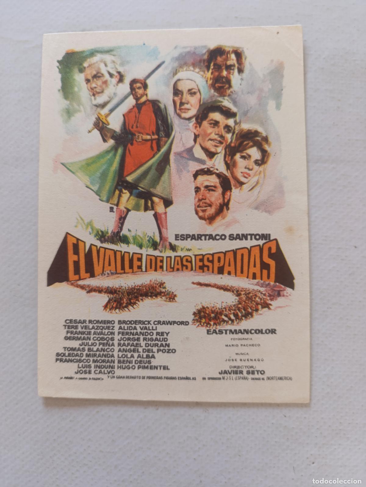 Cine: FOLLETO DE MANO - EL VALLE DE LAS ESPADAS - SIN PUBLICIDAD (148K)