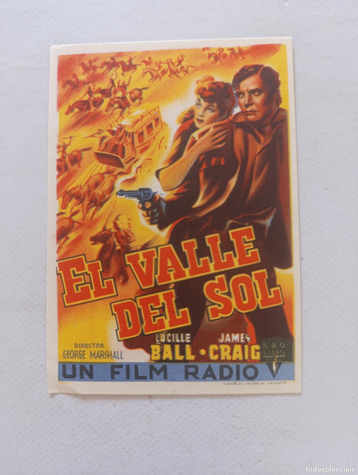 Cine: FOLLETO DE MANO - EL VALLE DEL SOL - GEORGE MARSHALL - SIN PUBLICIDAD (148K)