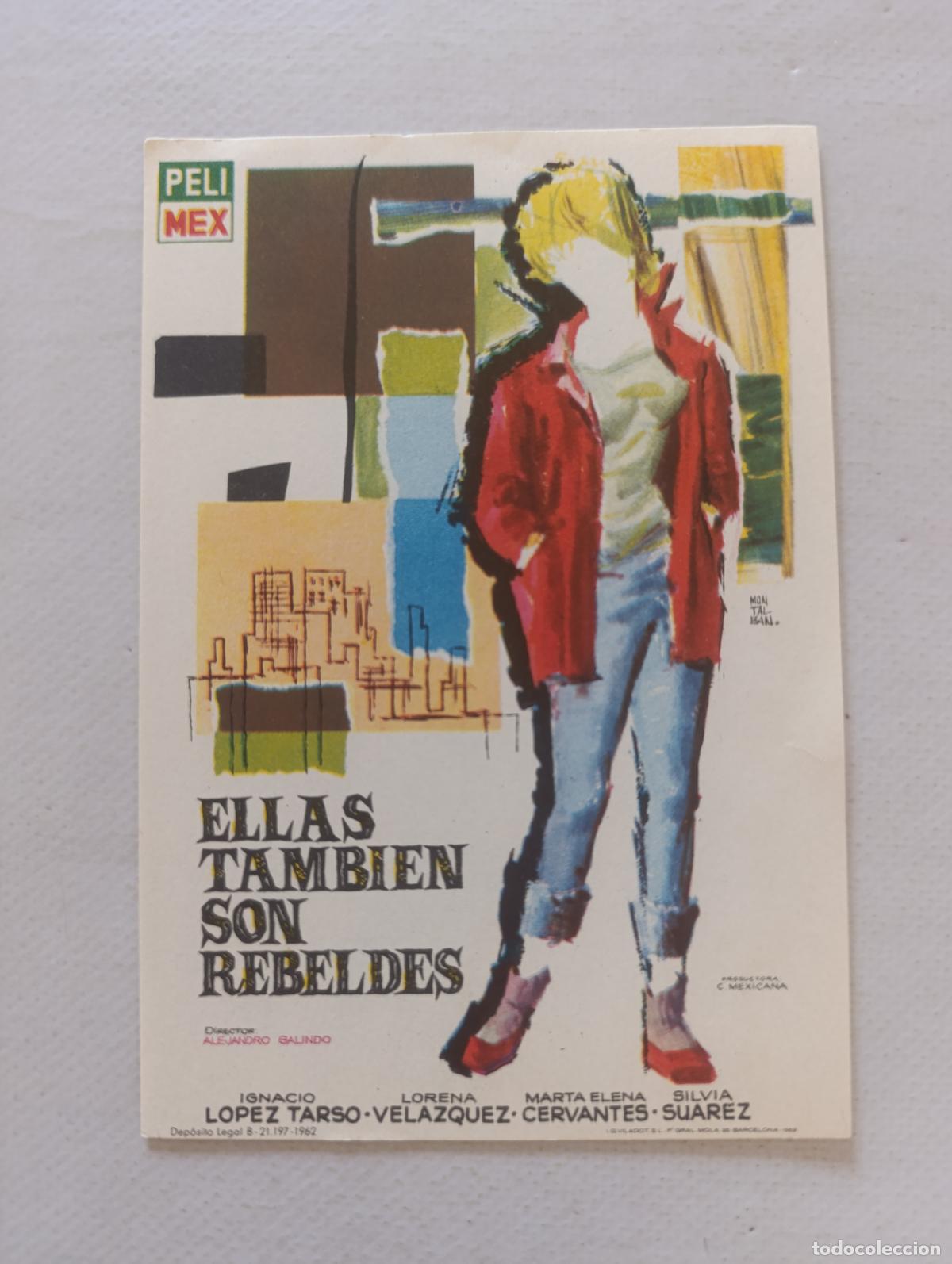Cine: FOLLETO DE MANO - ELLAS TAMBIEN SON REBELDES - SIN PUBLICIDAD (148K)