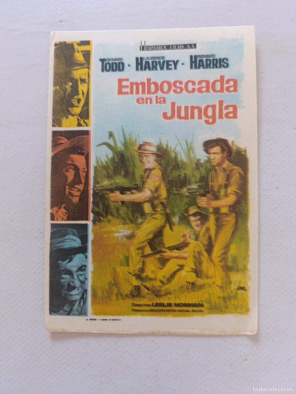 Cine: FOLLETO DE MANO - EMBOSCADA EN LA JUNGLA - RICHARD HARRIS - SIN PUBLICIDAD (148K)