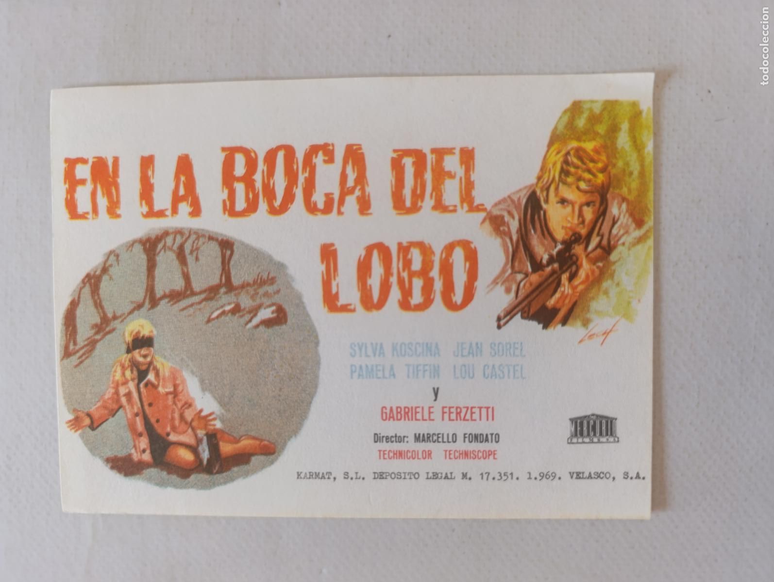 Cine: FOLLETO DE MANO - EN LA BOCA DEL LOBO - SIN PUBLICIDAD (148L)