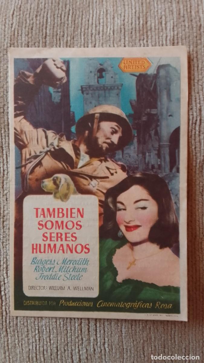 Cine: PROGRAMA DE CINE. TAMBIEN SOMOS SERES HUMANOS. CINEMA VICTORIA. SAN FELIU DE GUIXOLS. DE MANO.