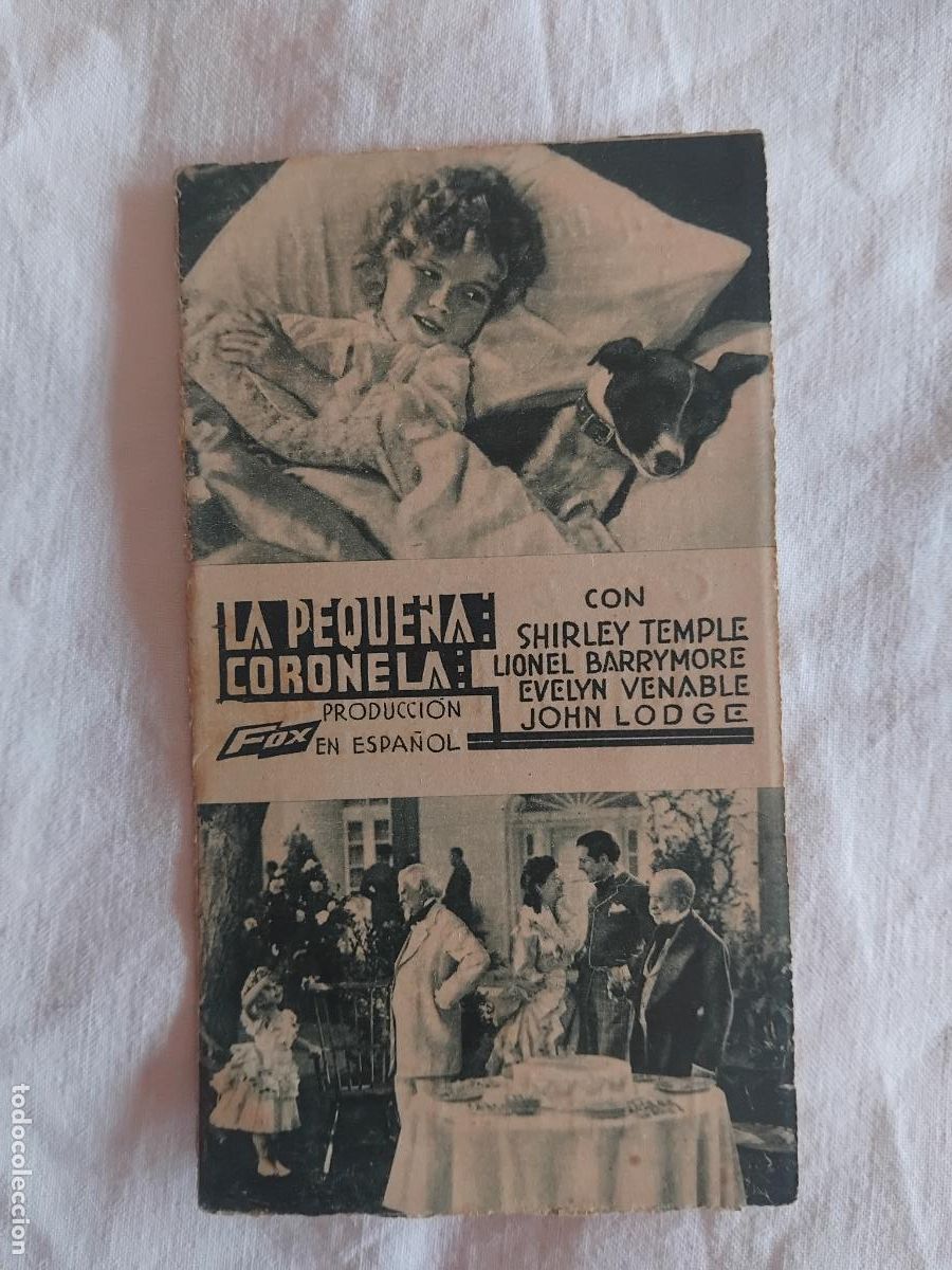 Cine: PROGRAMA CINE LA PEQUE&Ntilde;A CORONELA. SHIRLEY TEMPLE. CINEMA ATLANTIDA.