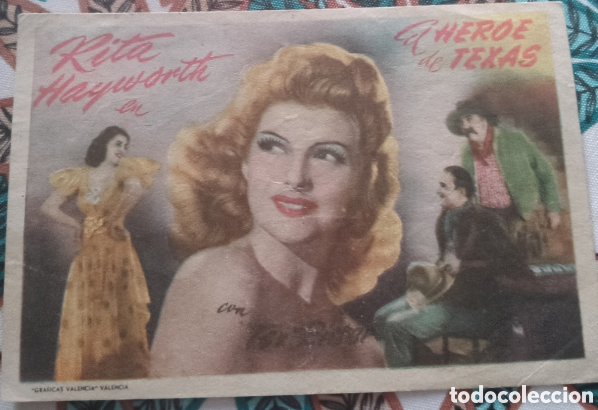 Cine: EL H&Eacute;ROE DE TEXAS- RITA HAYWORTH - CON PUBLICIDAD