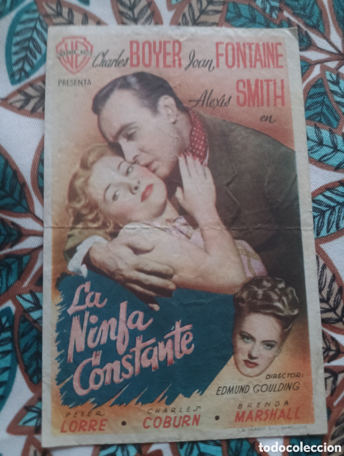 Cine: LA NINFA CONSTANTE- CHARLES BOYER, JOAN FONTAINE - CON PUBLICIDAD