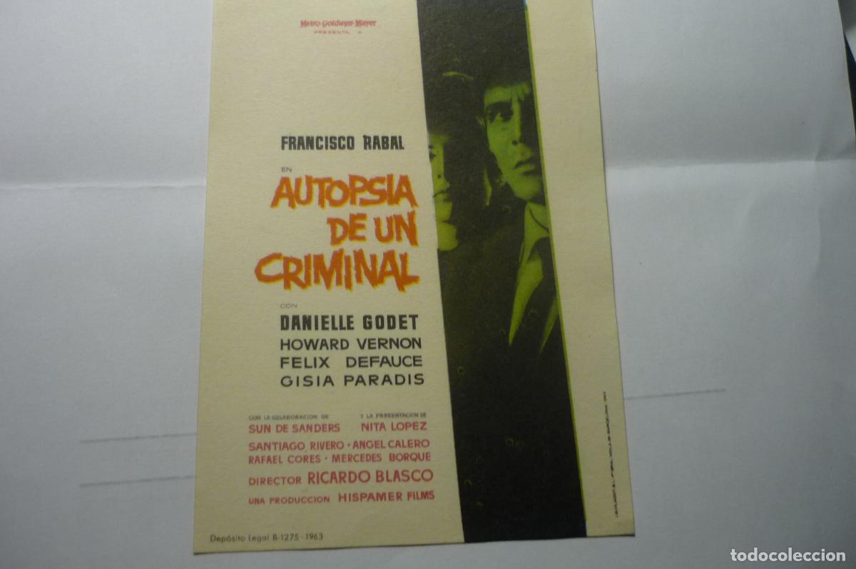 Cine: programa autopsia se un criminal francissco rabal