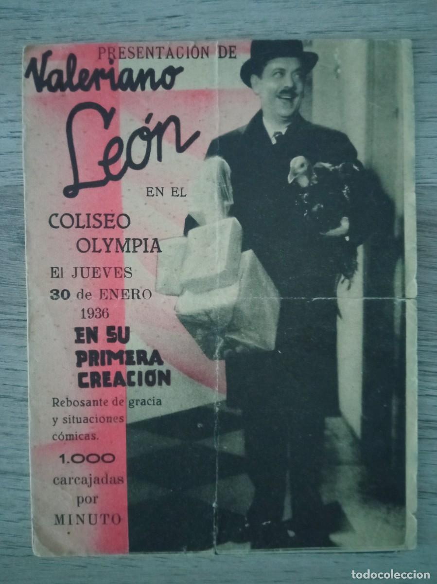 Cine: ES MI HOMBRE, VALERIANO LEON, COLISEO OLYMPIA, 1936