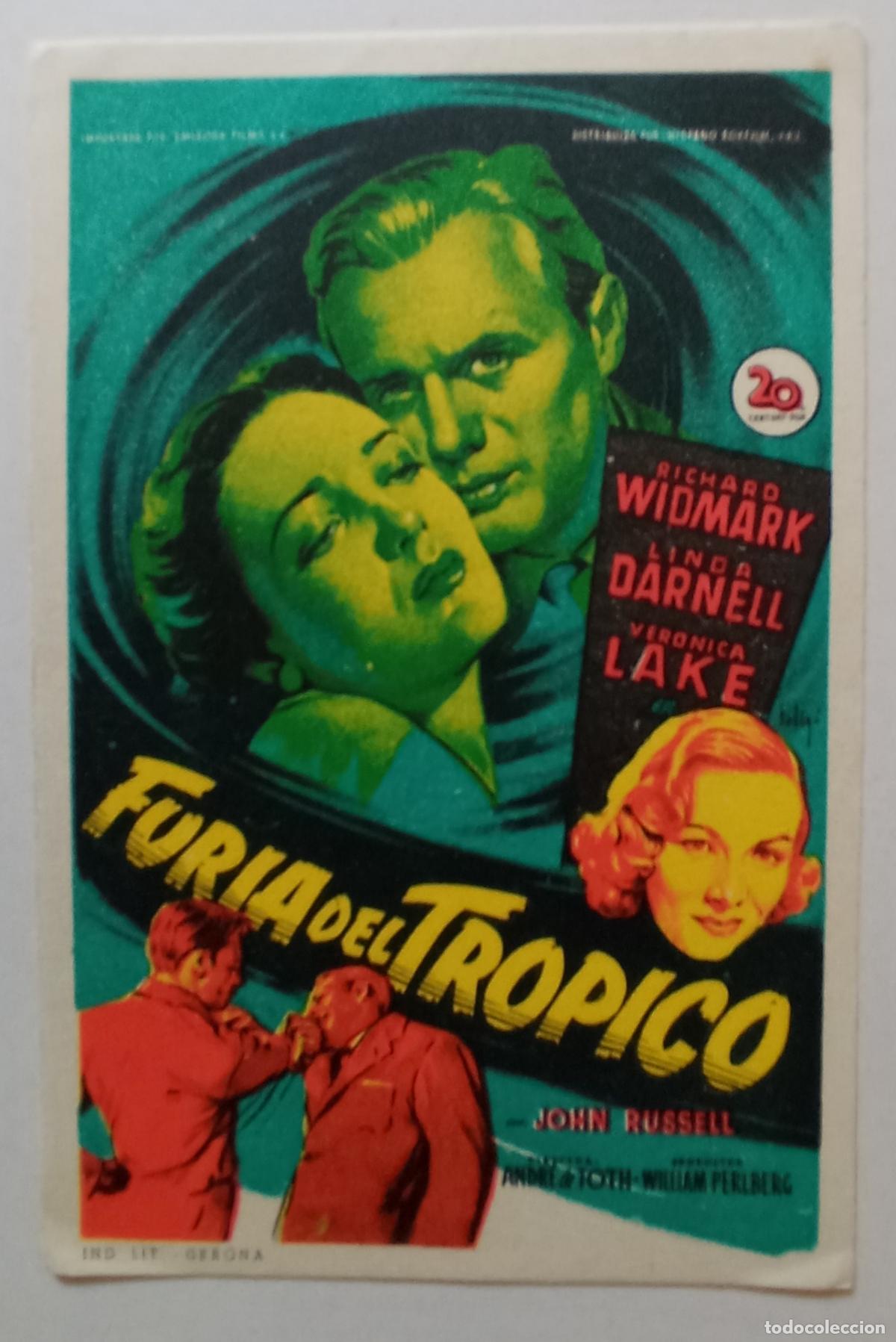 Cine: PROGRAMA DE CINE. RICHARD WIDMARK. FURIA DEL TR&Oacute;PICO. SOLIG&Oacute; - Foto 1