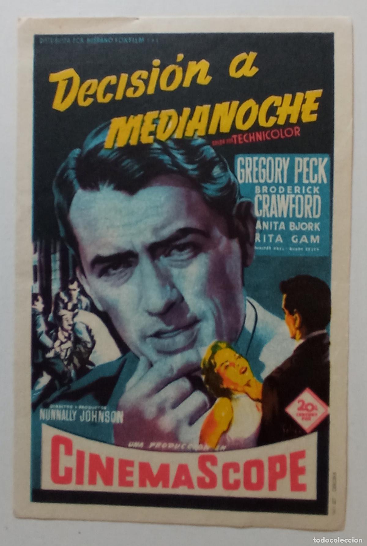 Cine: PROGRAMA DE CINE. GREGORY PECK. DECISI&Oacute;N A MEDIANOCHE. SOLIG&Oacute;. CINE WOOD. LAS PALMAS - Foto 1