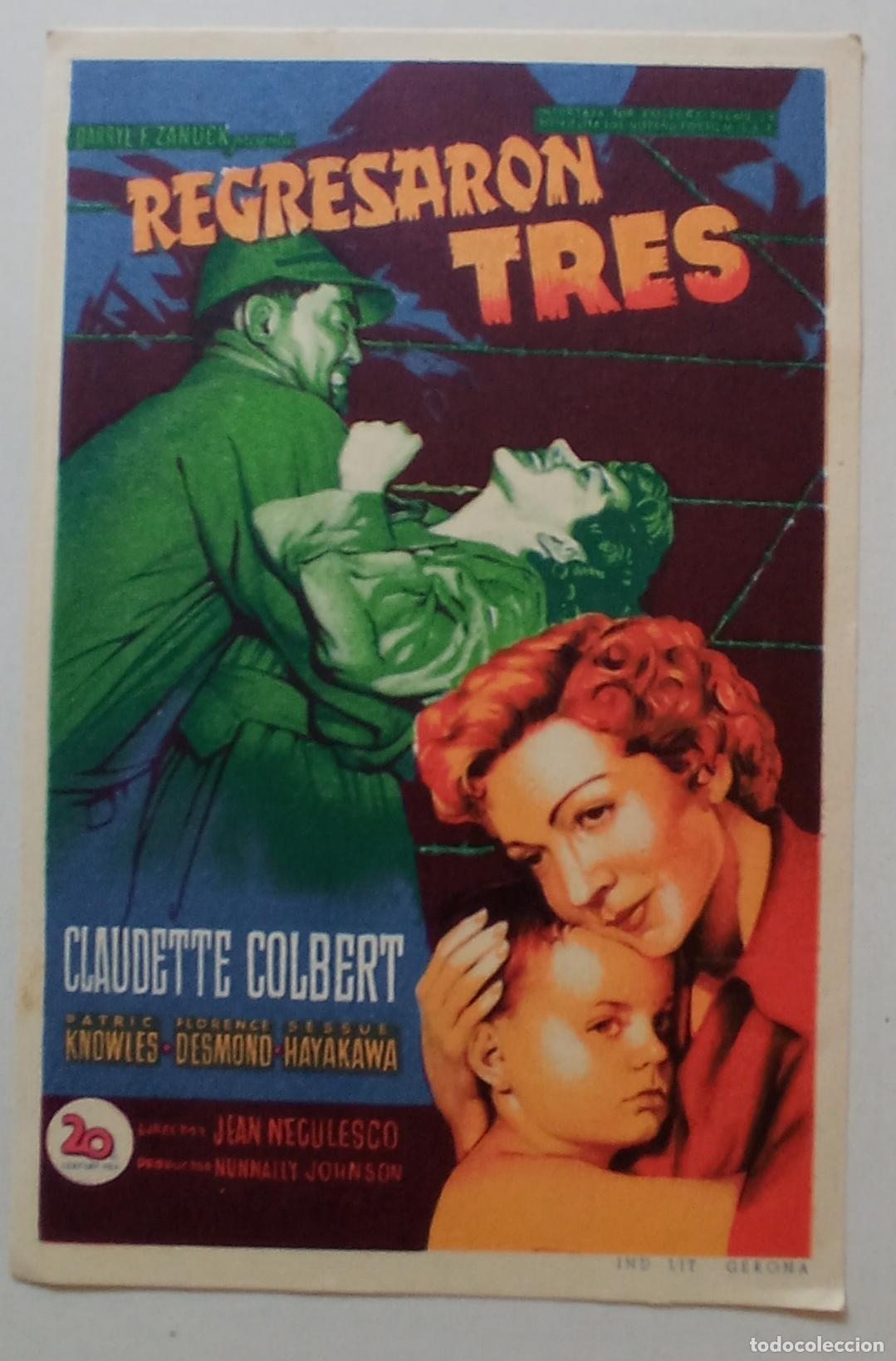 Cine: PROGRAMA DE CINE. CLAUDETTE COLBERT. REGRESAR&Oacute;N TRES. SOLIG&Oacute;