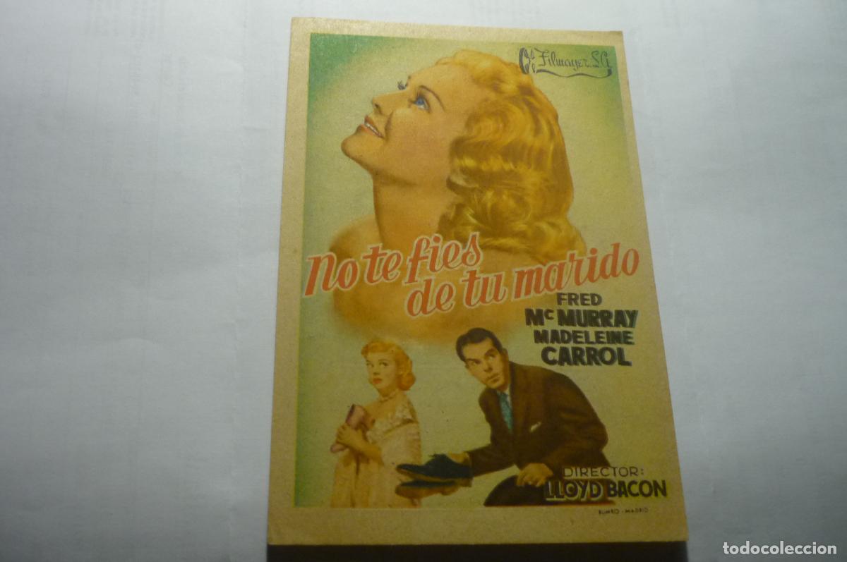 Cine: programa no te fies de tu marido .-madeleine carrol publicidad