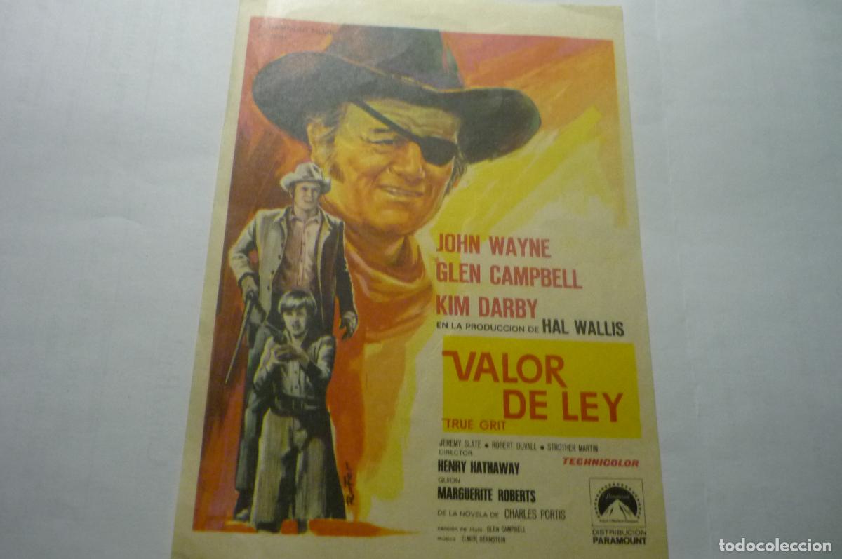 Cine: programa valor de ley john wayne