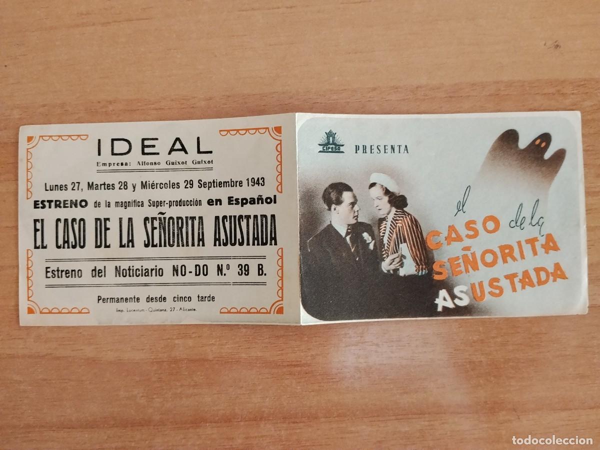 Cine: ROSA-PROGRAMA DE LA PELICULA--- EL CASO DE LA SE&Ntilde;ORITA ASUSTADA