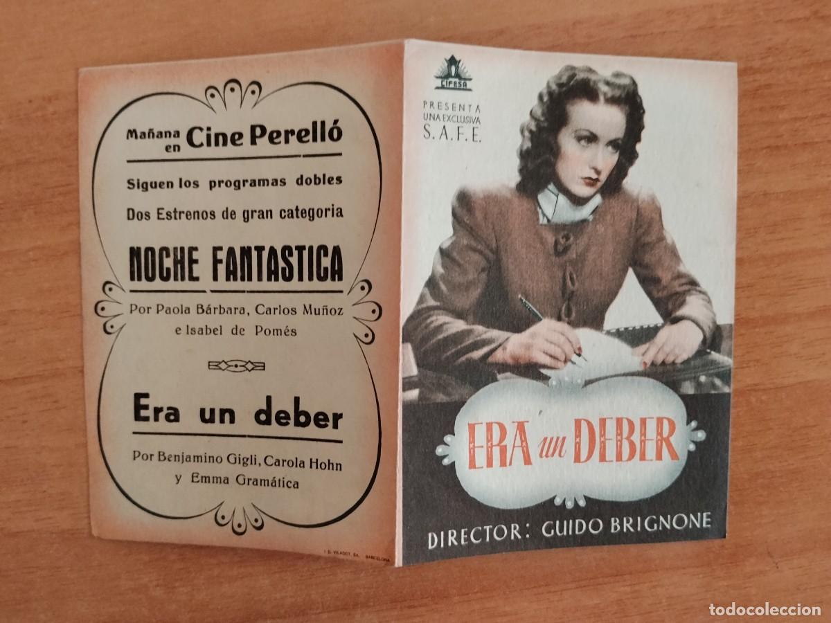 Cine: ROSA-PROGRAMA DE LA PELICULA--- ERA UN DEBER