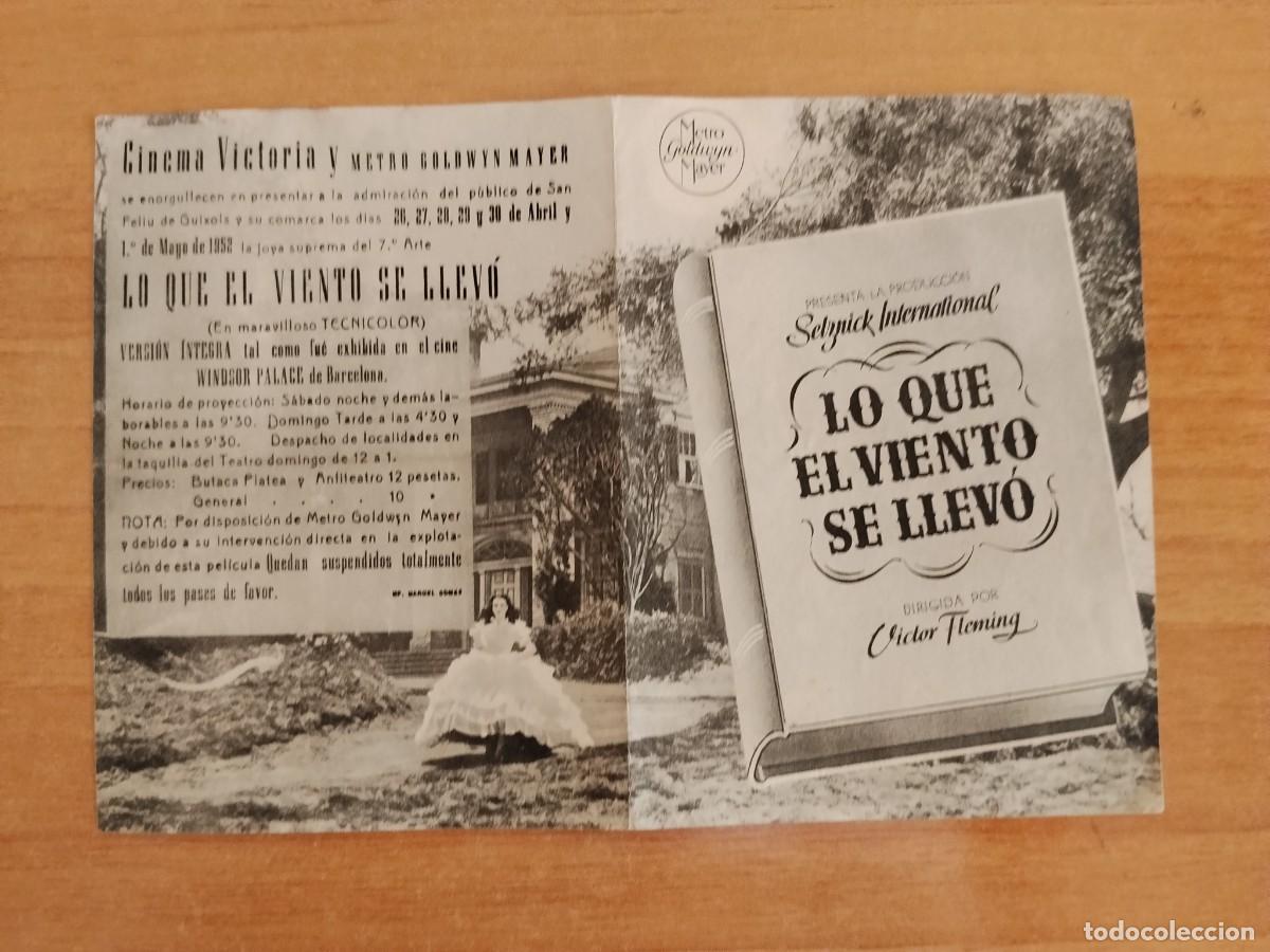 Cine: ROSA-PROGRAMA DE LA PELICULA---LO QUE EL VIENTO SE LLEVO