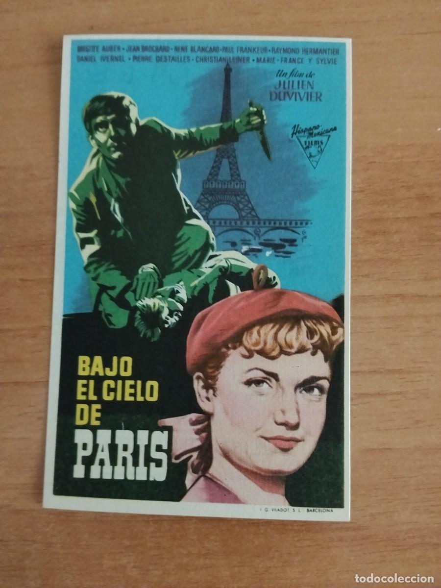 Cine: ROSA-PROGRAMA DE LA PELICULA---BAJO EL CIELO DE PARIS CT