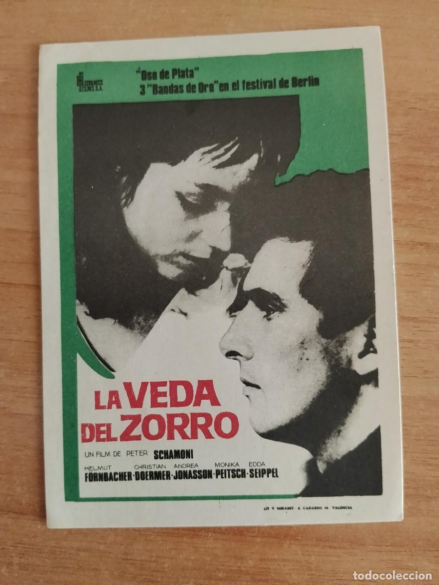 Cine: ROSA-PROGRAMA DE LA PELICULA---LA VEDA DEL ZORRO