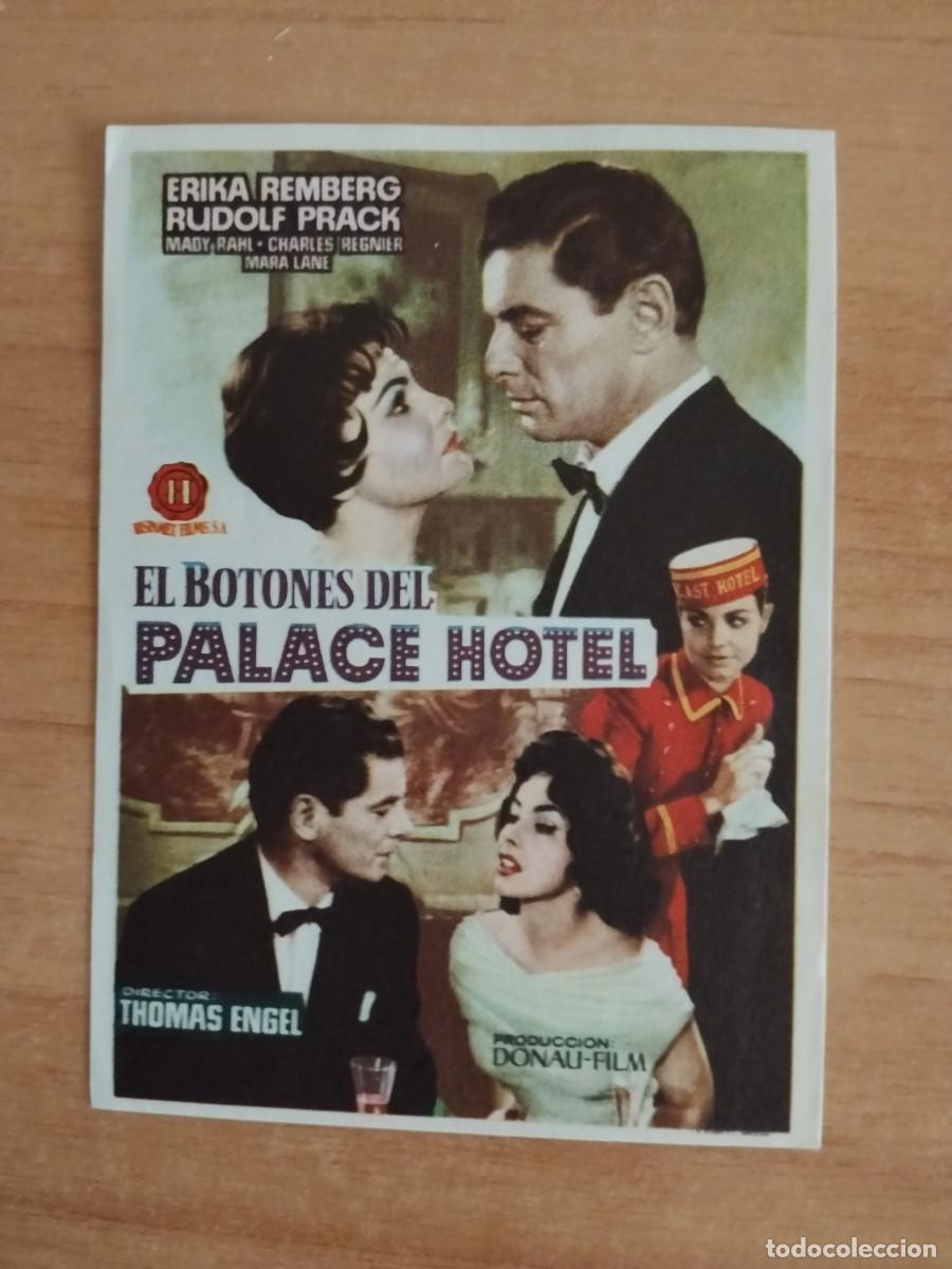 Cine: ROSA-PROGRAMA DE LA PELICULA---EL BOTONES DEL PALACE HOTEL