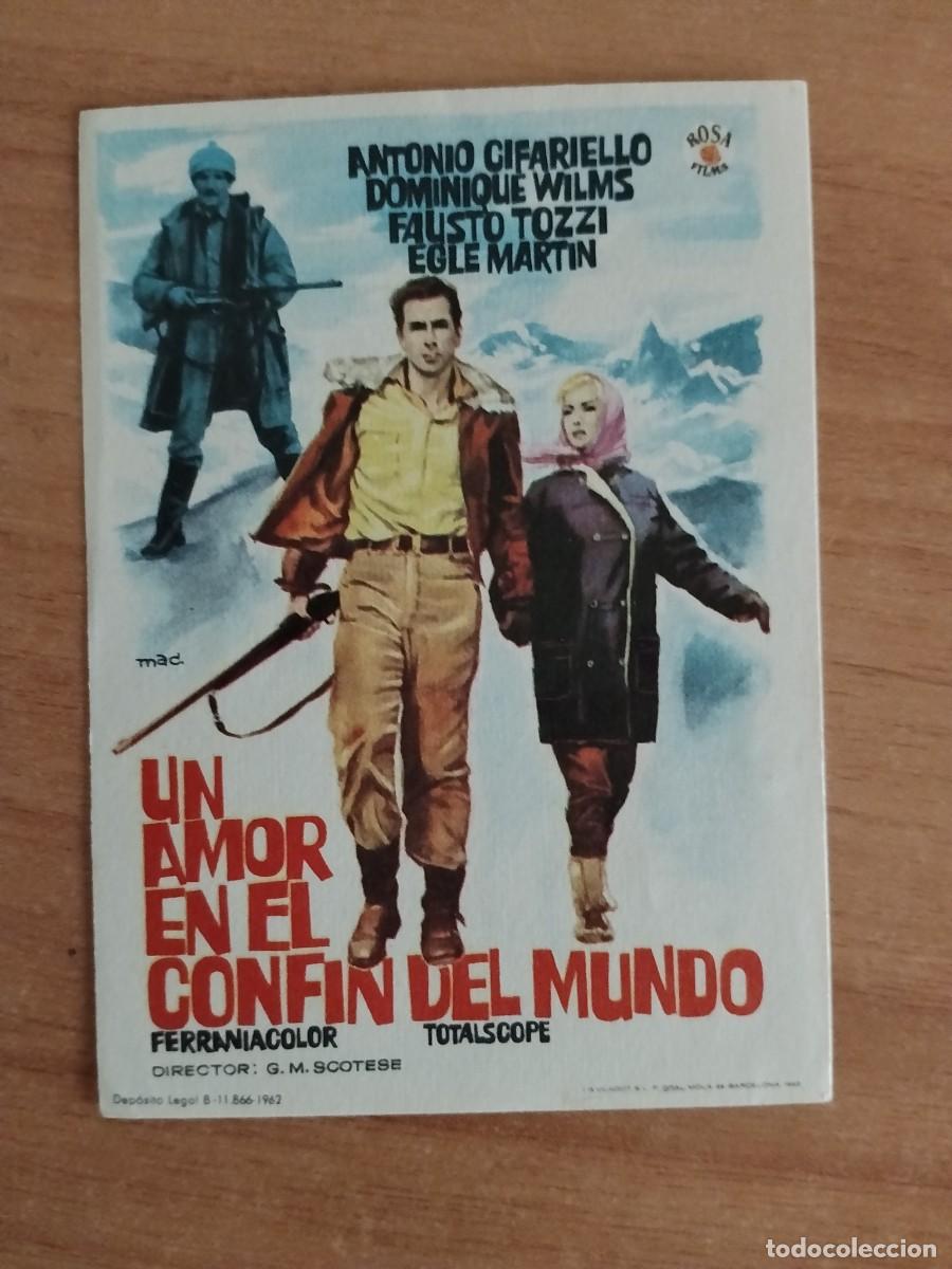 Cine: ROSA-PROGRAMA DE LA PELICULA---UN AMOR EN EL CONFIN DEL MUNDO