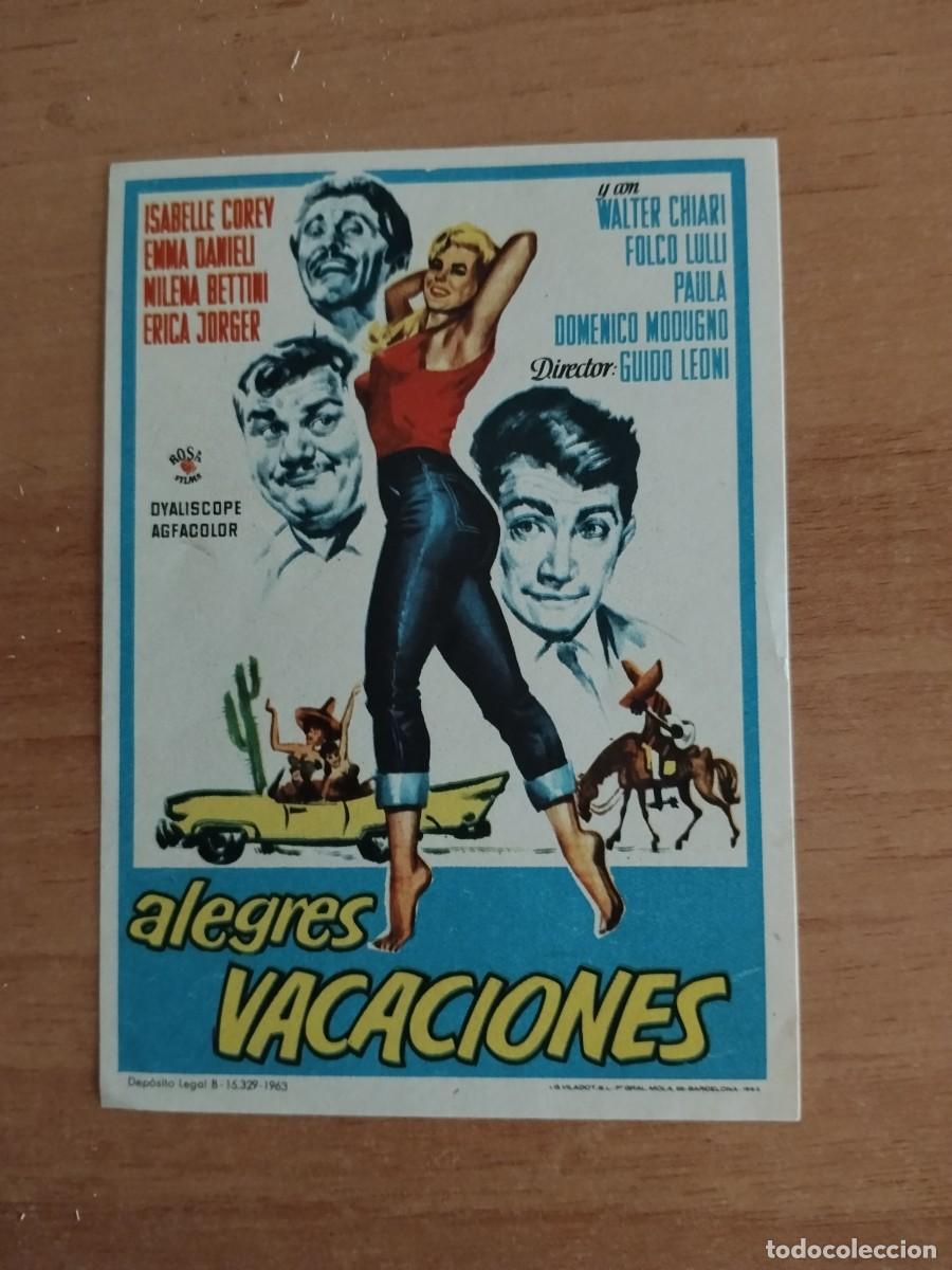 Cine: ROSA-PROGRAMA DE LA PELICULA---ALEGRES VACACIONES