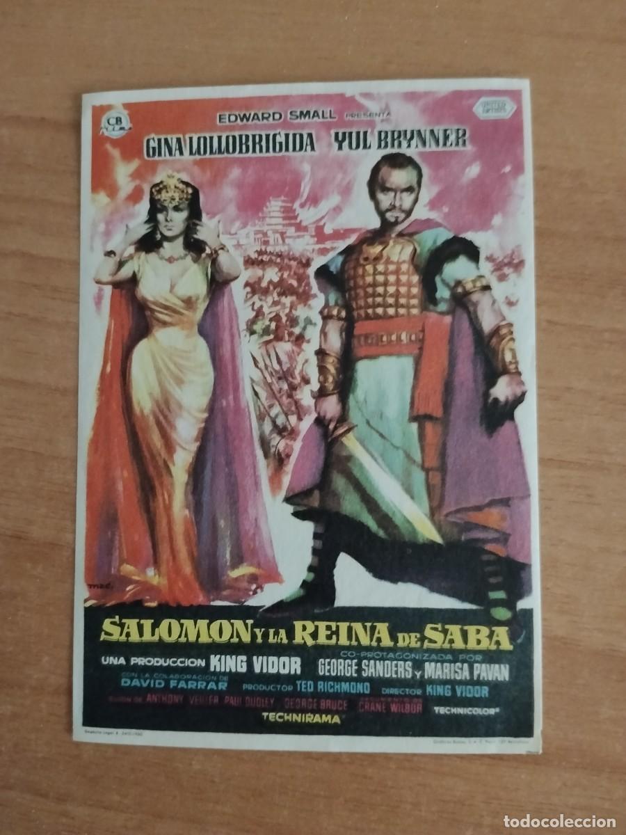 Cine: ROSA-PROGRAMA DE LA PELICULA--- SALOMON Y LA REINA DE SABA