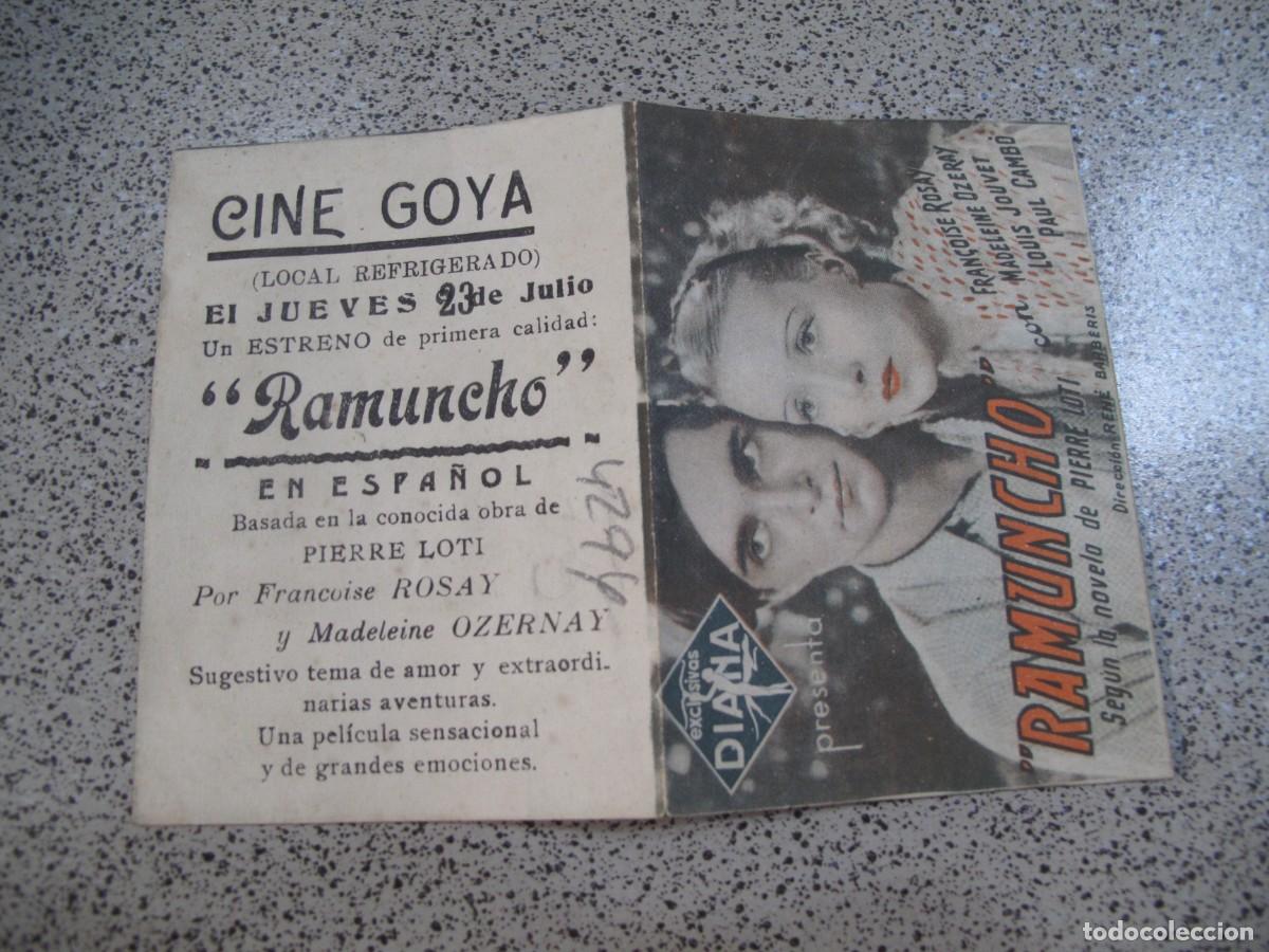 Folhetos de m&atilde;o de filmes antigos de cinema: PROGRAMA DE MANO ORIGINAL EL DE LA FOTO
