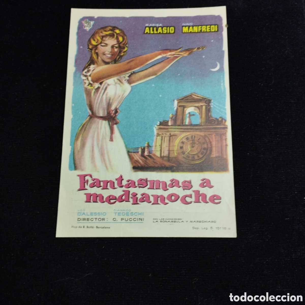 Cine: Programa de cine sencillo. Fantasmas a medianoche. Marisa Allasio. Nino Manfredi. 1961. Las Arenas
