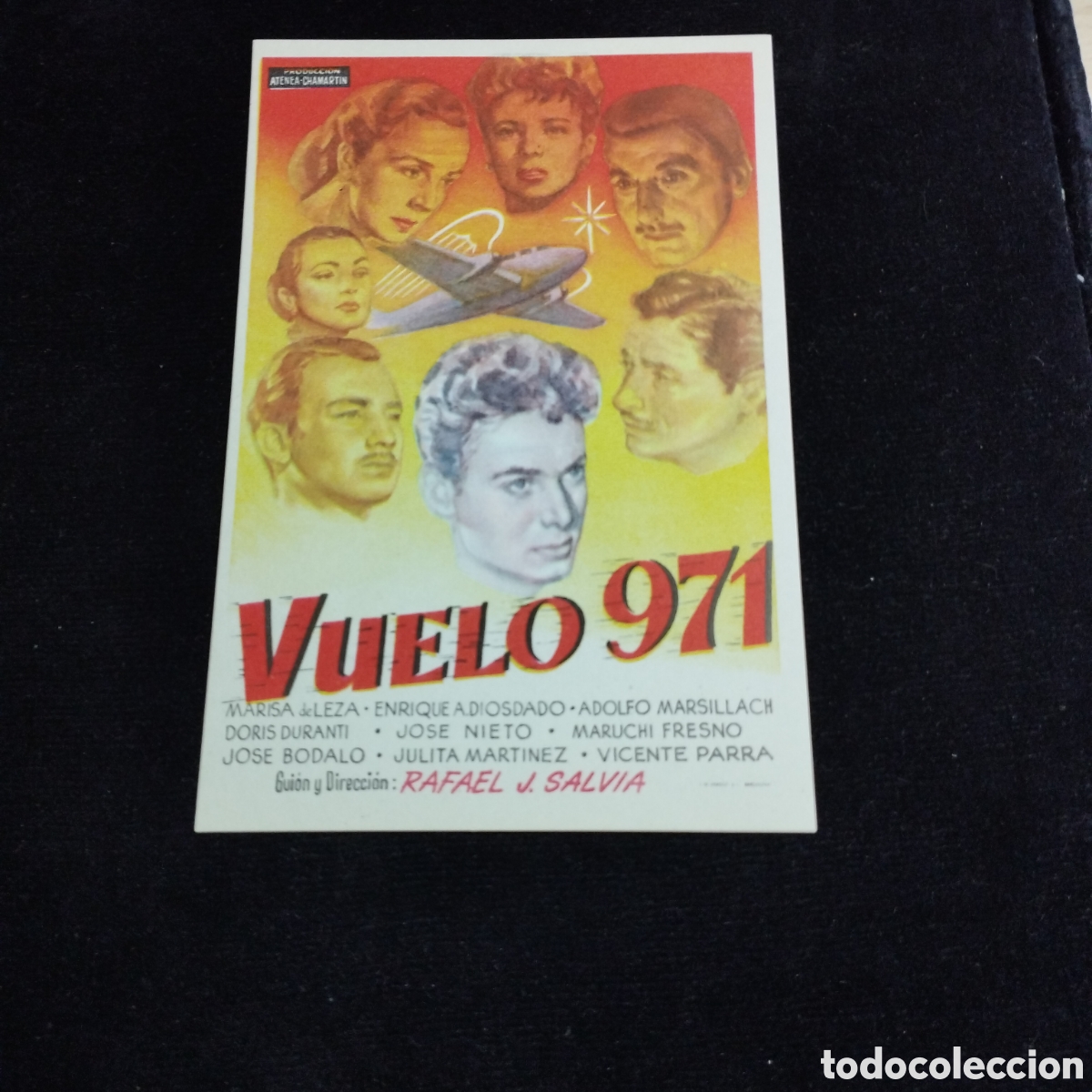 Cine: Programa de cine sencillo. Vuelo 971. Marisa de Leza. Adolfo Marsillach. Sp