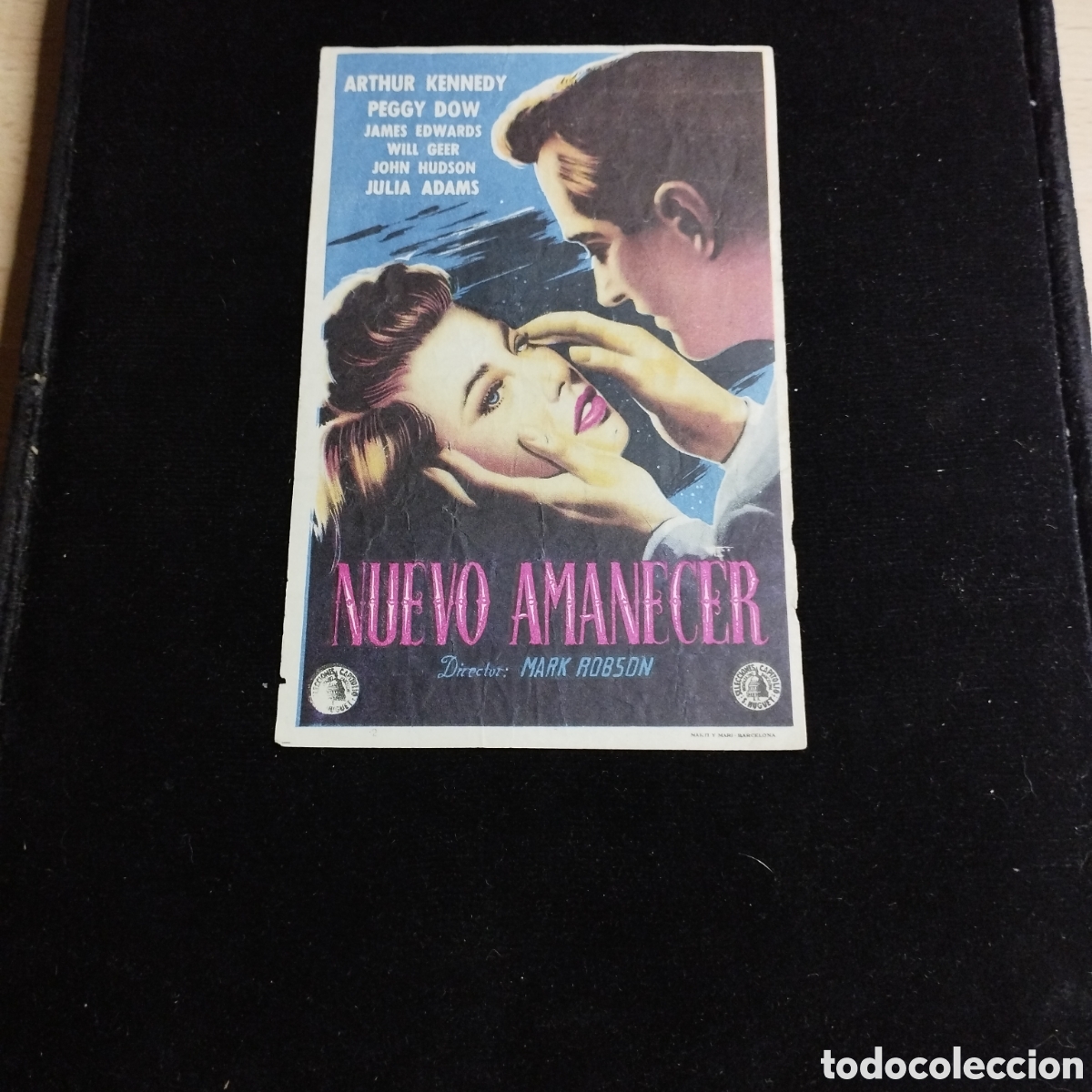 Cine: Programa de cine sencillo. Nuevo amanecer. Arthur Kennedy. Peggy Dow. Gran teatro Calder&oacute;n