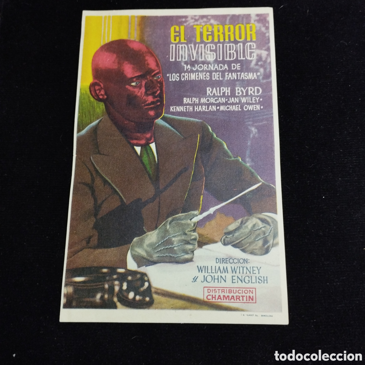 Cine: Programa de cine, sencillo. El terror invisible. Ralph Byrd.Sp