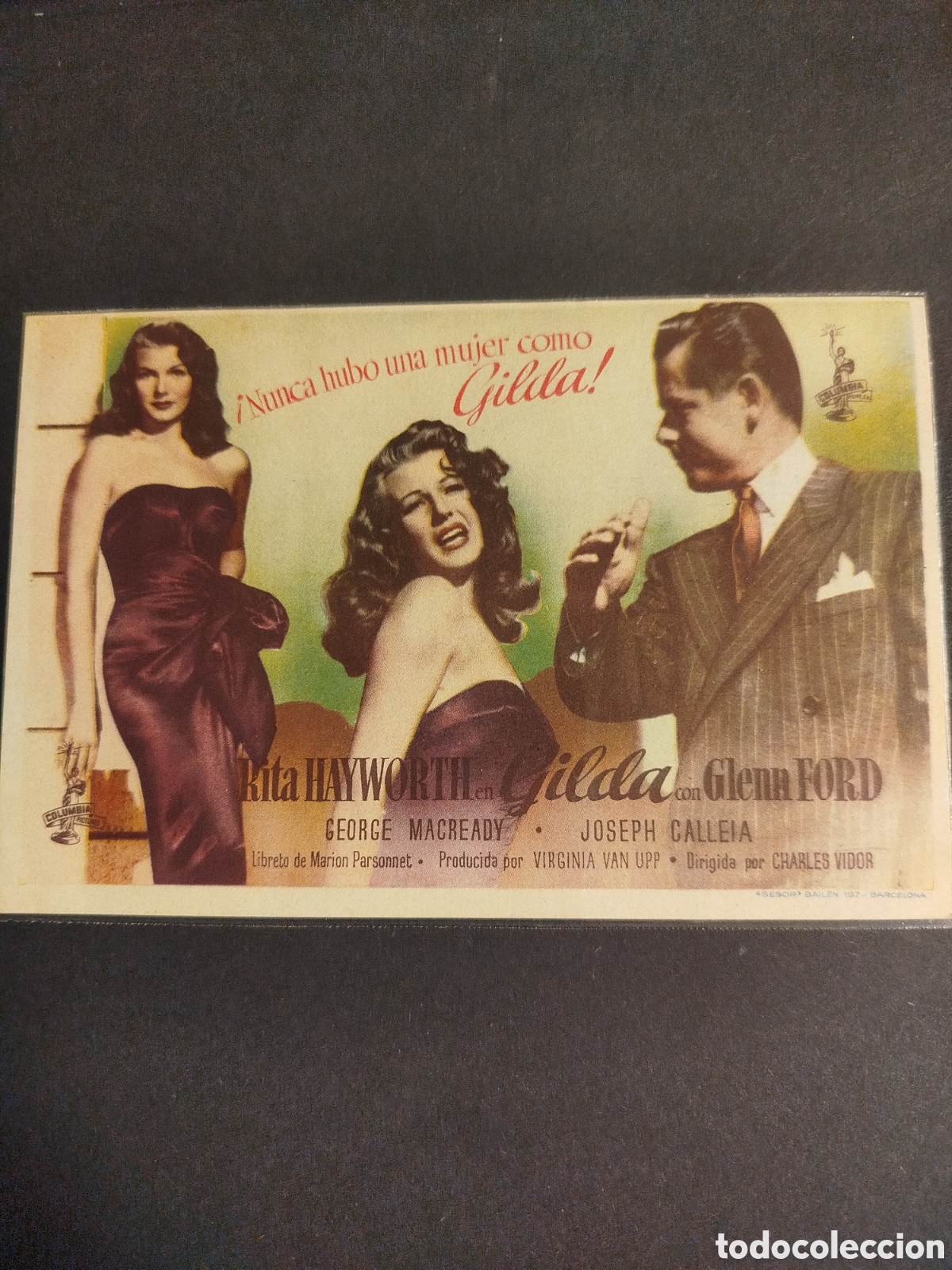 Cine: GILDA PROGRAMA DE MANO CON CANCI&Oacute;N IMPRESA