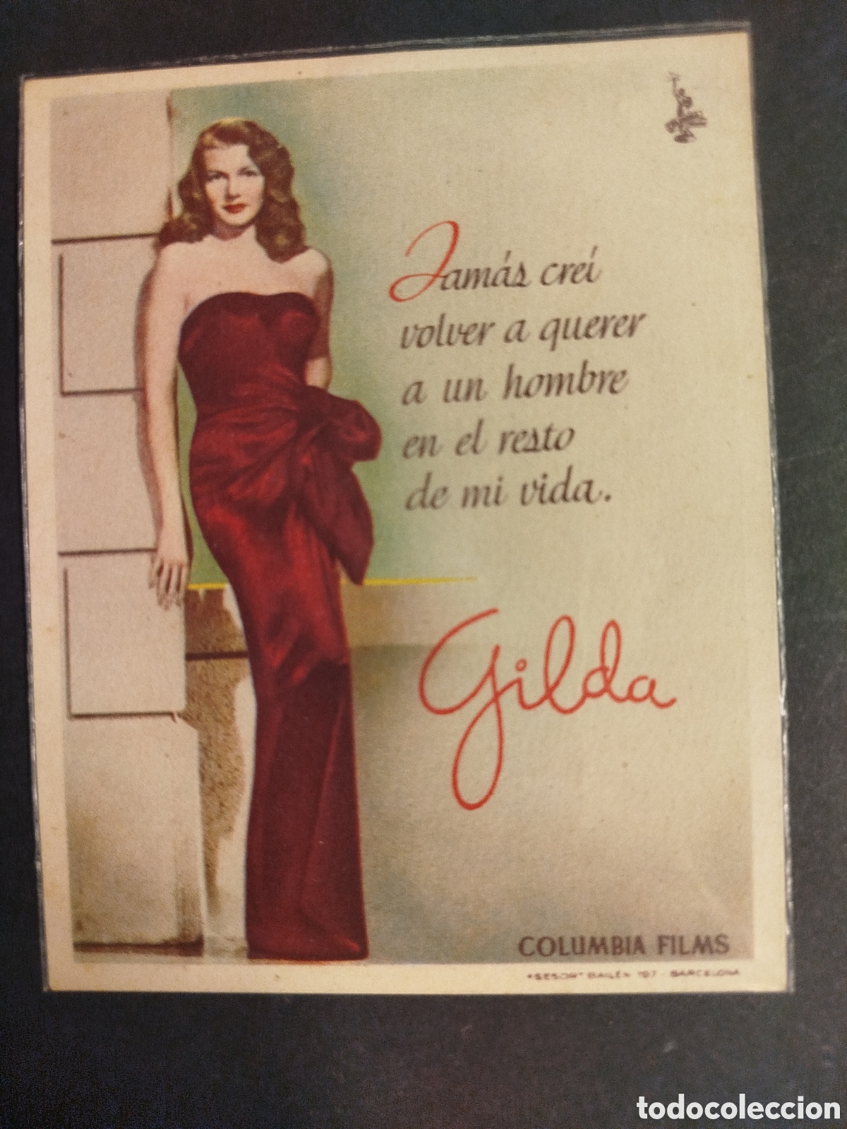 Cine: GILDA PROGRAMA DE MANO S/PUBLICIDAD