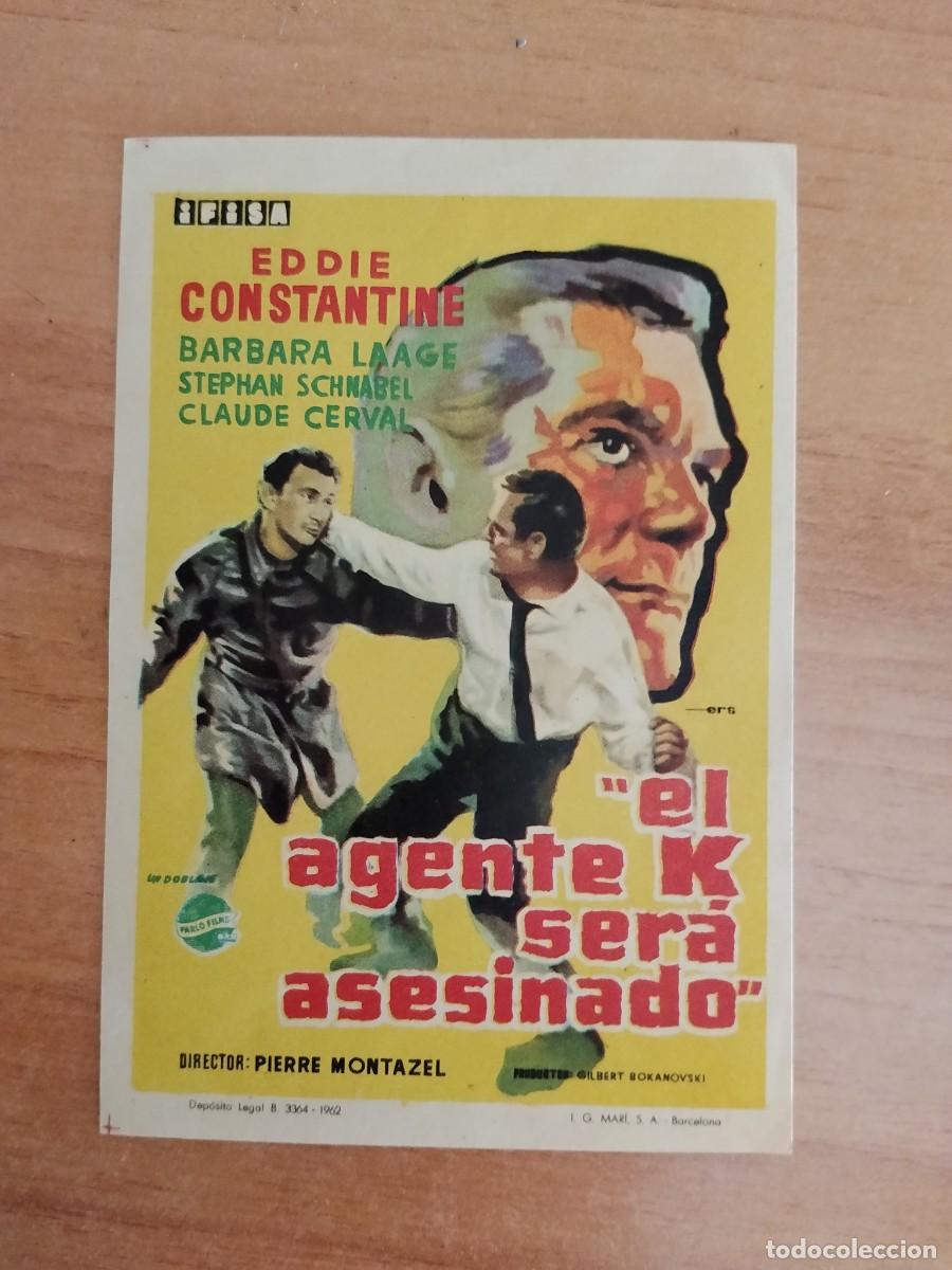 Cine: TURQUESA-PROGRAMA DE LA PELICULA---EL AGENTE K SERA ASESINADO