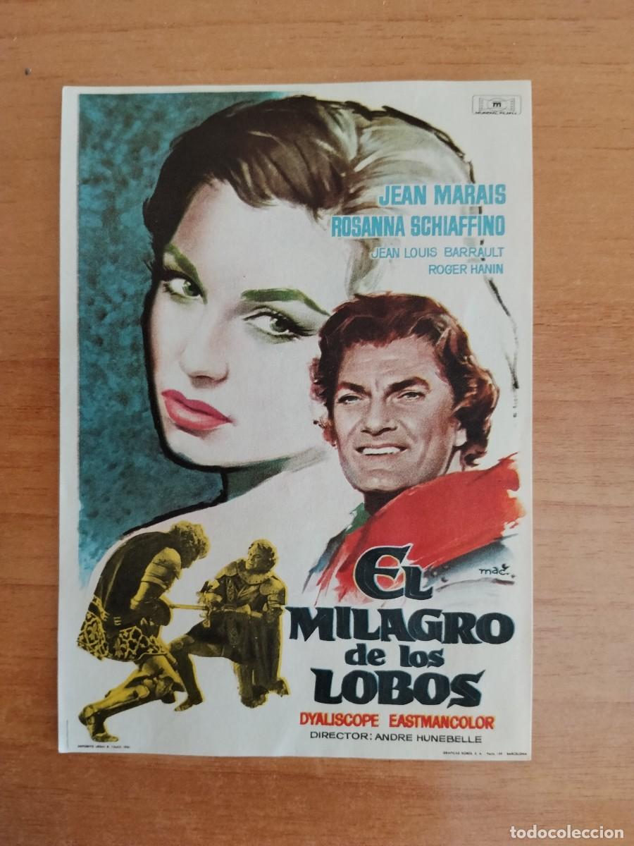 Cine: TURQUESA-PROGRAMA DE LA PELICULA---EL MILAGRO DE LOS LOBOS